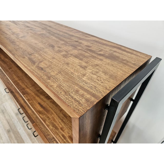 Black Teak Sideboard with Iron Structure, 1960 For Sale - Image 8 of 18