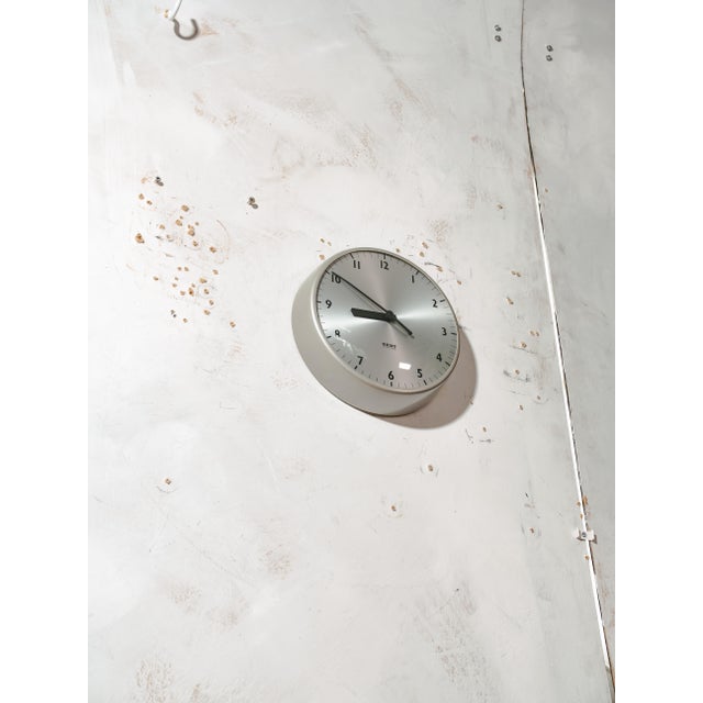 Gray Grey Clock from Gent of Leicester, England, 1960s For Sale - Image 8 of 12