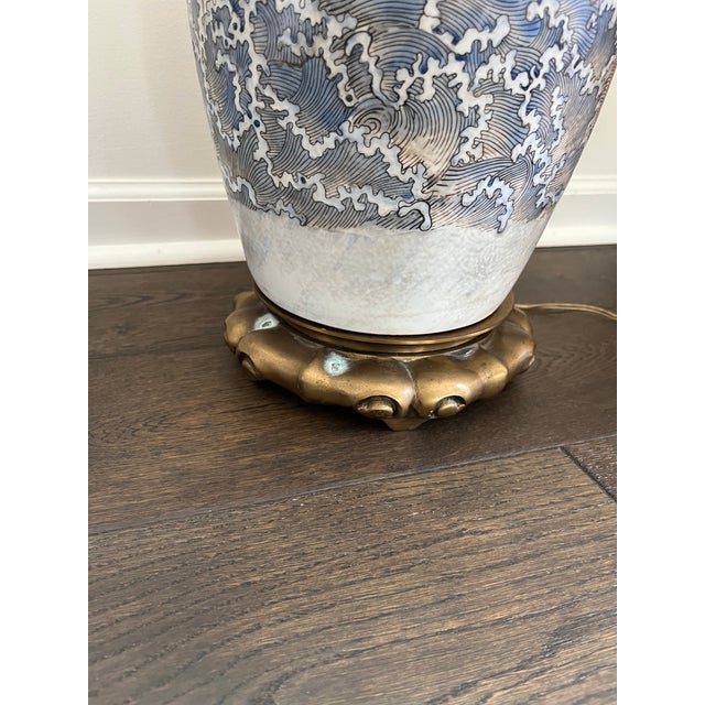 Rare Vintage Maitland-Smith Hong Kong Porcelain Nautical Lamps With Original Shades – 30” - a Pair For Sale In Charleston - Image 6 of 10