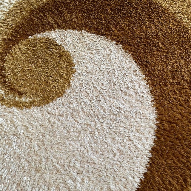 Small Pop Art Psychedelic High Pile Rug from Reichel Rugs, Germany, 1970s For Sale - Image 14 of 18