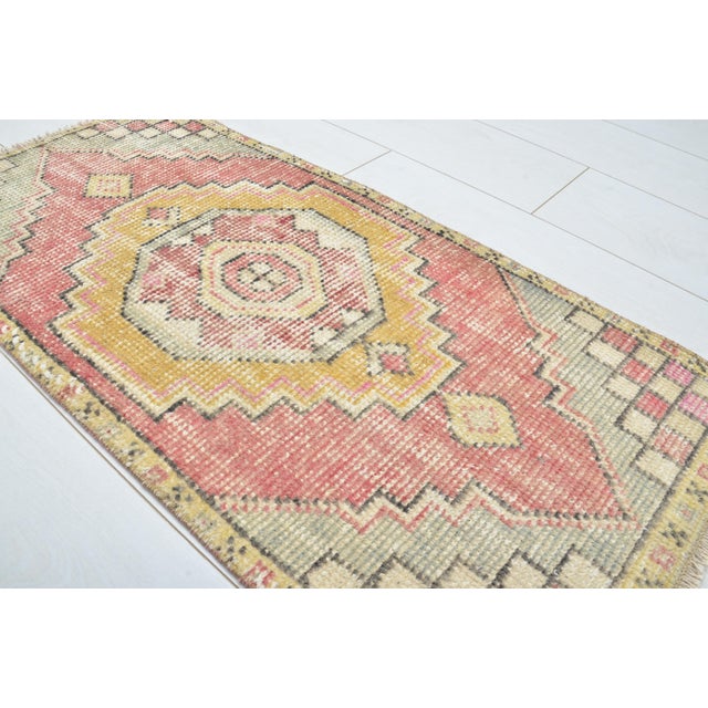 Mid 20th Century Bohemian Floor Handmade Rug For Sale - Image 4 of 5