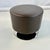 Contemporary Contemporary Modern Italian Brown Faux Leather With Chrome Pedestal Base Low Stool For Sale - Image 3 of 9