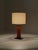 Beige Mid-Century Modern Italian Teak Table Lamp, 1970s For Sale - Image 8 of 17