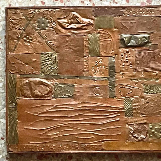 Mid-Century Mixed Metal Abstract Assemblage For Sale In West Palm - Image 6 of 13