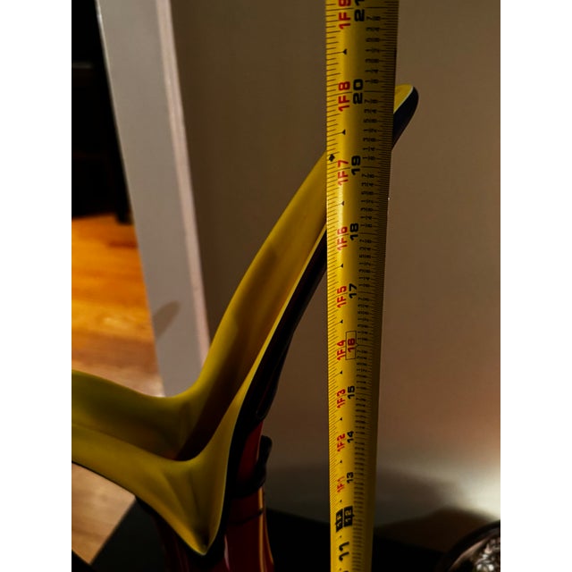 Late 20th Century Vintage Azerbaijan Hand-Blown Art Glass Sculptural Vase, 20”h For Sale - Image 5 of 10