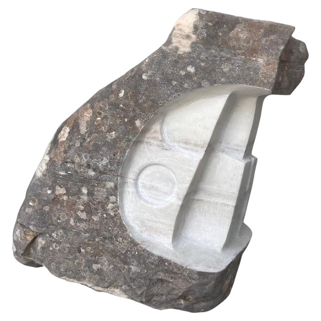 Geometrical Force in Nature Marble Sculpture by Tom Von Kaenel For Sale