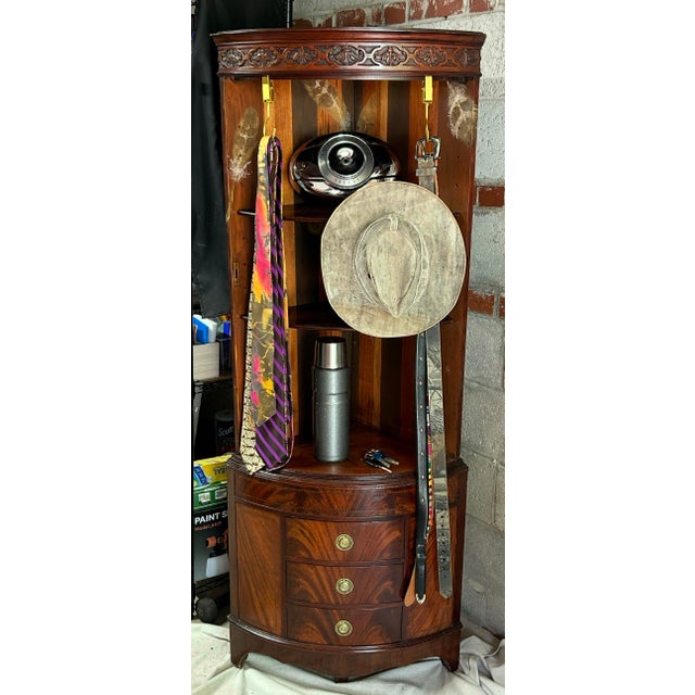 Chestnut Small Vintage Cabinet For Sale - Image 8 of 8