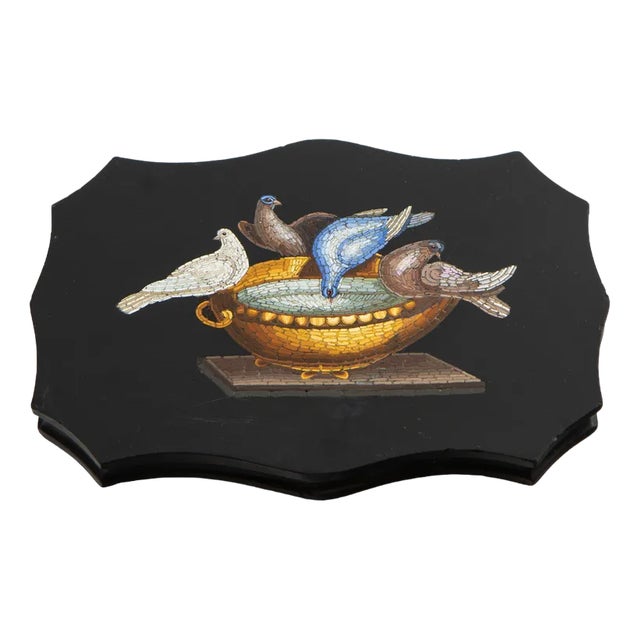 Antique Italian Micro Mosaic Grand Tour Paperweight For Sale