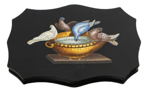 Antique Italian Micro Mosaic Grand Tour Paperweight
