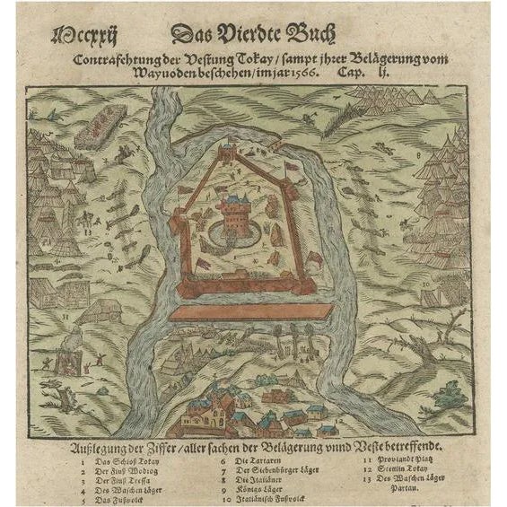 Fortress Julaof Tokay Surrounded by Turkish Troops, 1580, Paper For Sale
