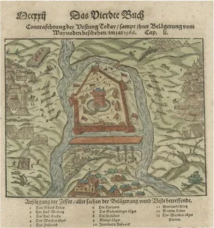 Fortress Julaof Tokay Surrounded by Turkish Troops, 1580, Paper