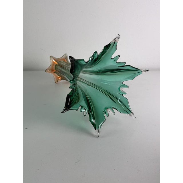 Green Large Vintage Murano Glass Vase, 1940s For Sale - Image 8 of 13