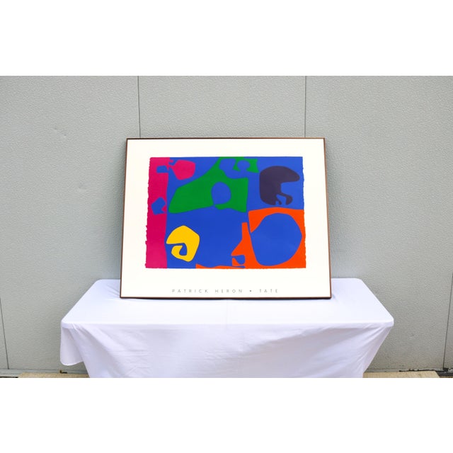 Fabulous abstract screenprint framed artwork by the British artist Patrick Heron, titled "January 1973: 14". Screen...