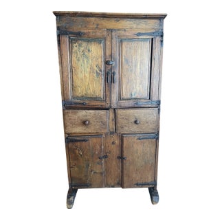 17th C. Spanish Colonial Primitive Cupboard For Sale