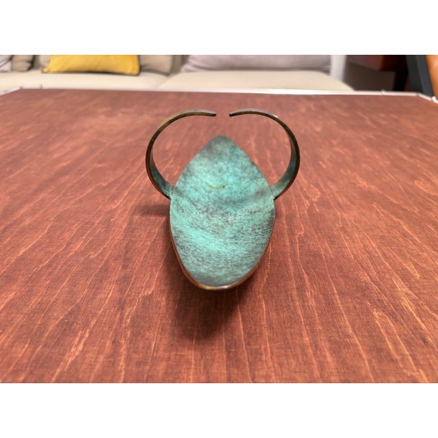 Metal Bronze Bowl by Maurice Ascalon, Pal-Bell, Israel, 1950s For Sale - Image 7 of 11