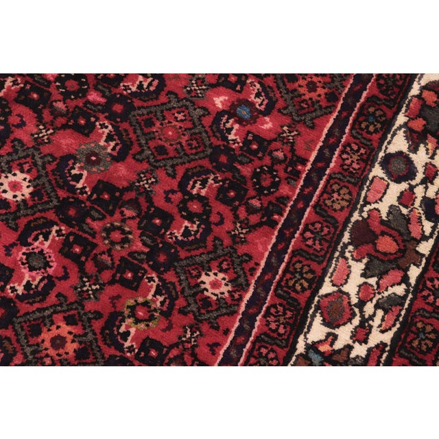1980s Shabby Chic Persian Tabriz Red/Beige Wool Rug - 7'0'' X 9'8'' For Sale - Image 5 of 10