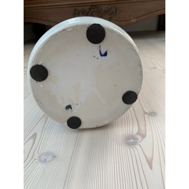 Blue Vintage Blue & White Chinoiserie Umbrella Stand For Sale - Image 8 of 10