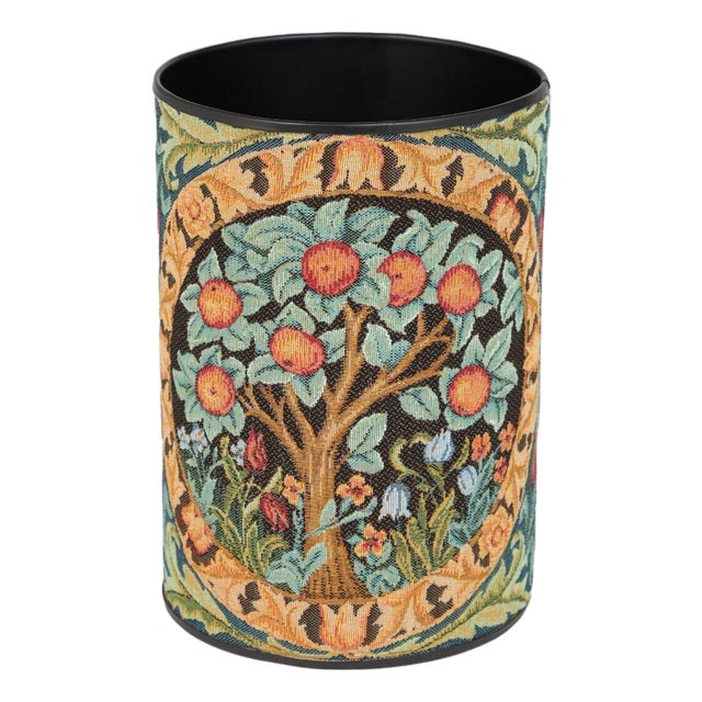 Orange Tree Tapestry Waste Bin For Sale