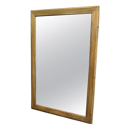 Large Antique Rectangular Mirror, 1850 For Sale