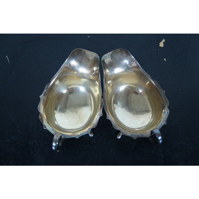 Metal Antique 1936 Edward Viner Sterling Silver Gravy Sauce Boats & Ladles Box Set- 4 Pieces For Sale - Image 7 of 12