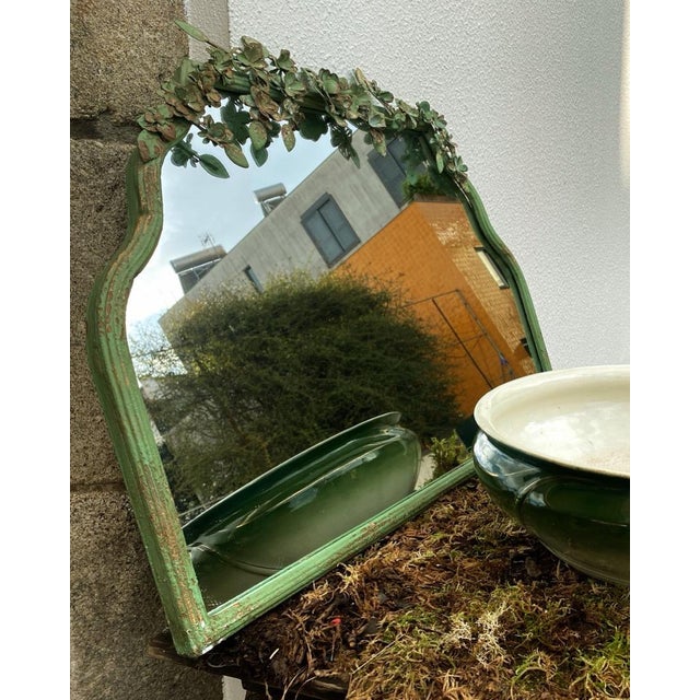 1980s Vintage Wood Mirror, 1980s For Sale - Image 5 of 18