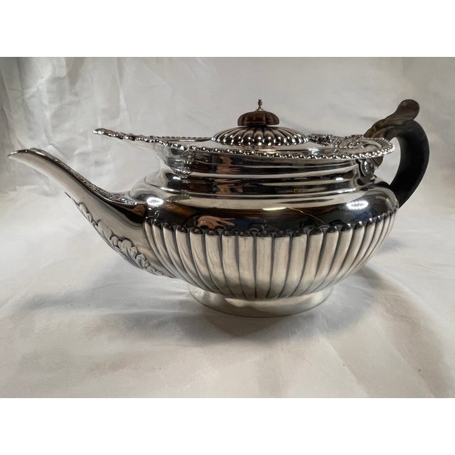 1899 Goldsmiths & Silversmiths Co Sterling Silver Large Milk Pitcher Cherub For Sale - Image 12 of 15