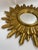 Wood 1970s Mid Century Modern Italian Florentine 20" Gilded Sunburst Wall Mirror For Sale - Image 7 of 18