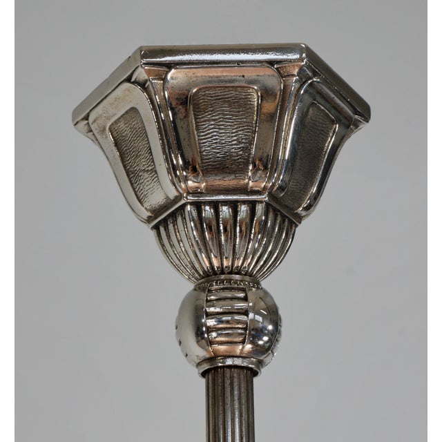 French Art Deco Pendant Light by Degue 1930 France For Sale - Image 11 of 14