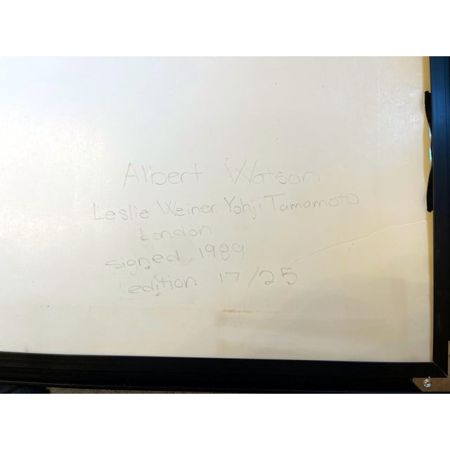 Black Vintage Photograph Leslie Winer in Yohji Yamamoto by Albert Watson For Sale - Image 8 of 10