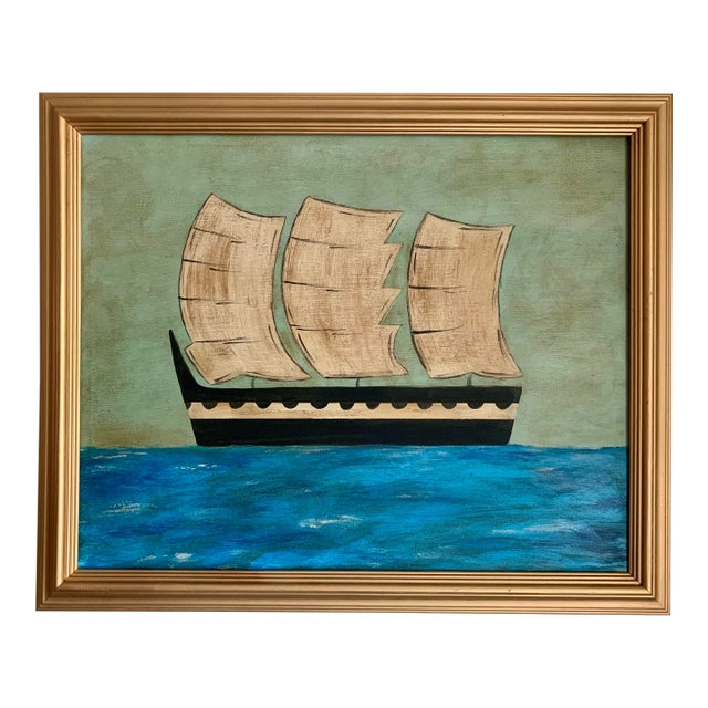 Contemporary Impressionist Style Seascape Painting on Canvas, Framed For Sale