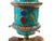 1980s Nepalese Brass W/ Turquoise/Coral/Lapis Stones Table Top Prayer Wheel For Sale - Image 5 of 9