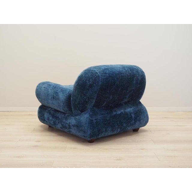 1970s Italian Blue Armchair, Italy, 1970s For Sale - Image 5 of 15