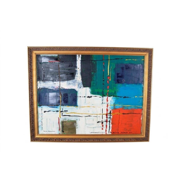 M. Miota, Cromatismo, Early 21st Century, Oil Painting on Canvas, Framed For Sale - Image 10 of 10