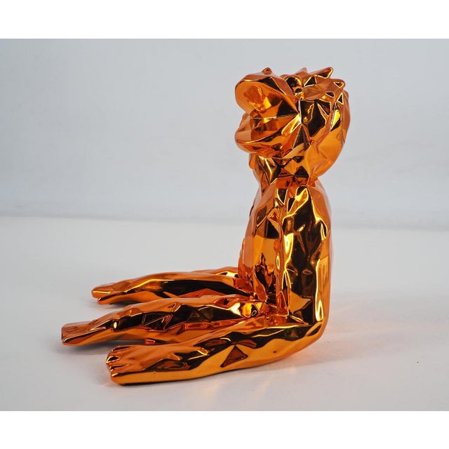 Contemporary Orange Resin Jean-Marc Spirit from Richard Orlinski For Sale - Image 3 of 8