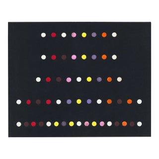 Vintage Color Dots in Red, Pink, Purple, & Yellow Original Print For Sale