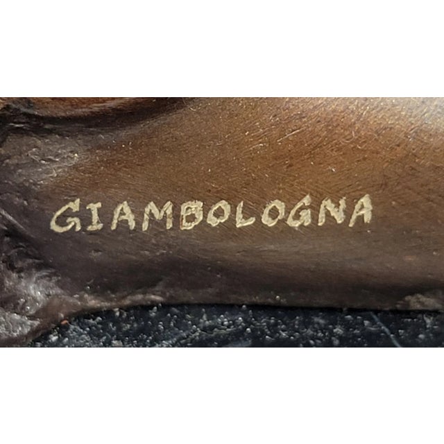 Hand Made Giambologna Flying Mercury Bronze Sculpture by lost wax method For Sale - Image 10 of 10