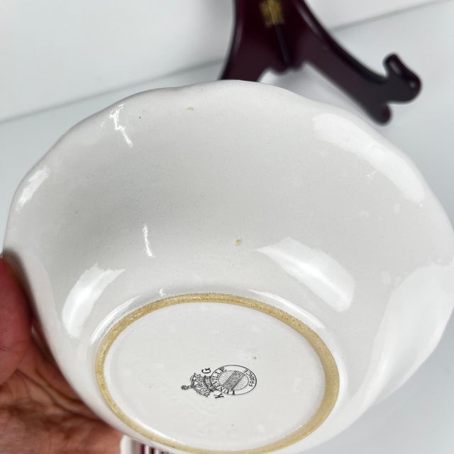 1980s Streetlight Bowls with Tulip and Rose Pattern from KG Lunéville, 1980s, Set of 6 For Sale - Image 5 of 10
