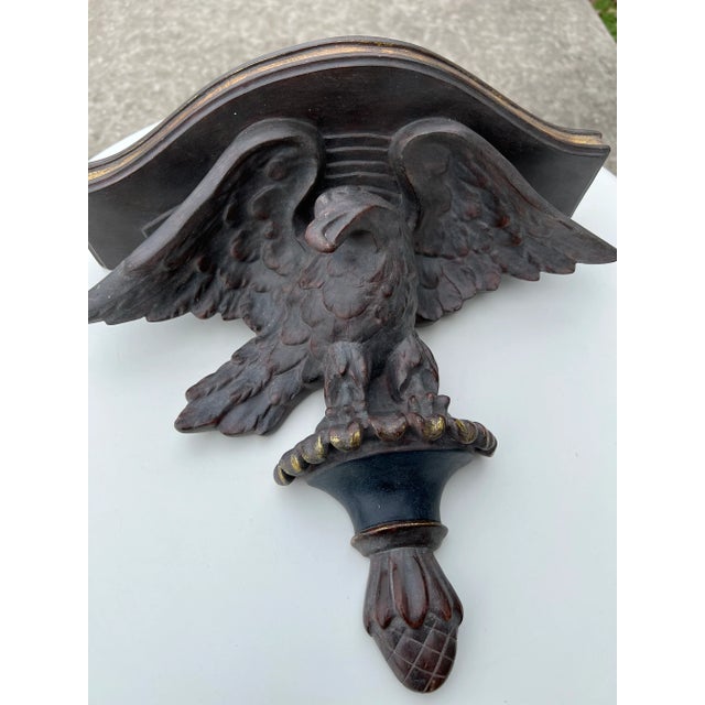 Federal Eagle Wall Shelf with great Detail that also has a slot on top for a plate to rest .