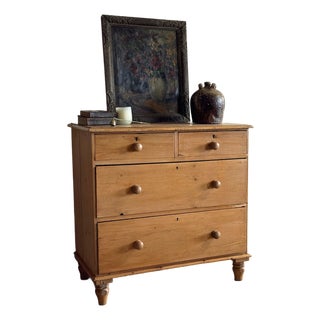 Antique English Pine Dresser/Chest of Drawers For Sale