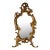Antique Nb&iw Gold Gilt Rococo Brass Table Mirror Free Standing Vanity Mirror For Sale