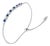 Late 20th Century 14K White Gold Sapphire Diamond Expandable Bracelet Estate For Sale