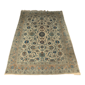 Distressed Vintage Persian Kashan Rug. 10'x 13'4"