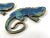 Description Pair of Bronze Enameled Handles. Iguanas. Dimensions: H: 6 inches: W: 9.5 inches: D: 1 inches Condition Minor...