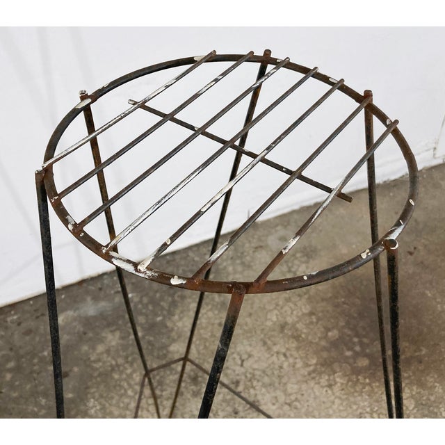 Vintage Mid-Century Modern Iron Tripod Plant Stand For Sale In Kansas City - Image 6 of 6