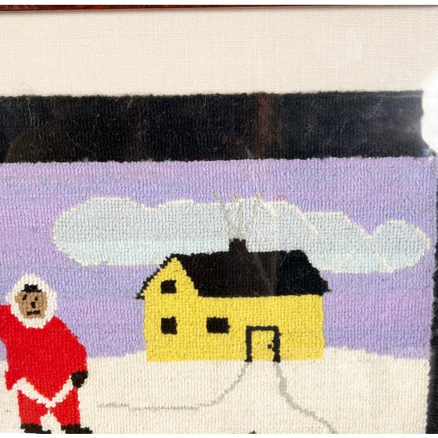 1930s Grenfell Rug of Dog Sled Team, Mounted and Framed For Sale In Boston - Image 6 of 8