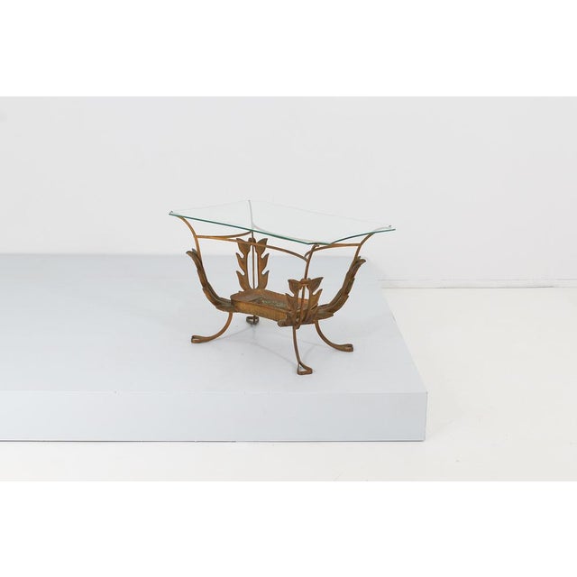 Mid-Century Brass and Glass Coffee Table, 1950 For Sale - Image 8 of 18