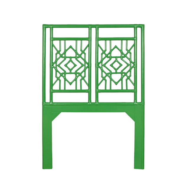 Coastal Tulum Platform Bed Twin Extra Long, Bright Green For Sale - Image 3 of 7