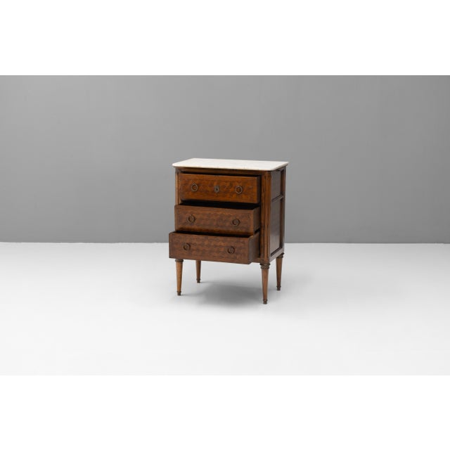 Antique Chest with Marble Top, 1880 For Sale - Image 4 of 10