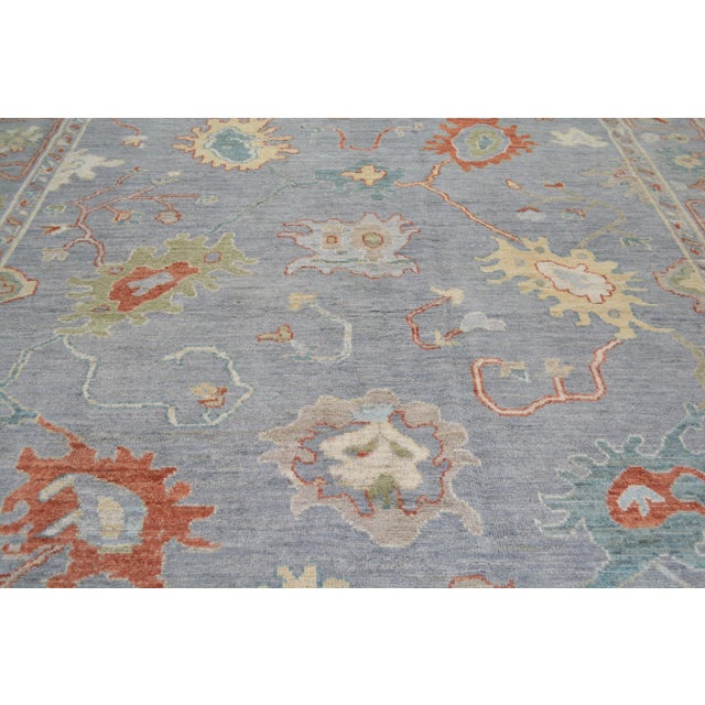 2010s Turkish Oushak Hand Knotted Wool Rug, 5'1"x7'1" For Sale - Image 5 of 5