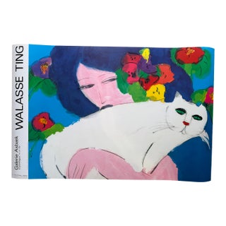 Walasse Ting (1929–2010), Girl With a Cat Galerie Asbæk, Copenhagen, 1987, Copyright Walasse Ting, New York/Yves Riviere, Paris For Sale